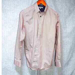 Ted Baker London Pink Micro-Check Cotton Shirt Men's 3 (M)